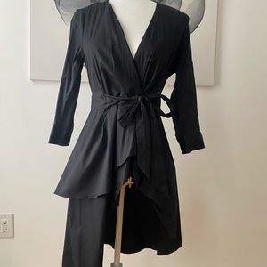 Zara asymmetric tunic with bow